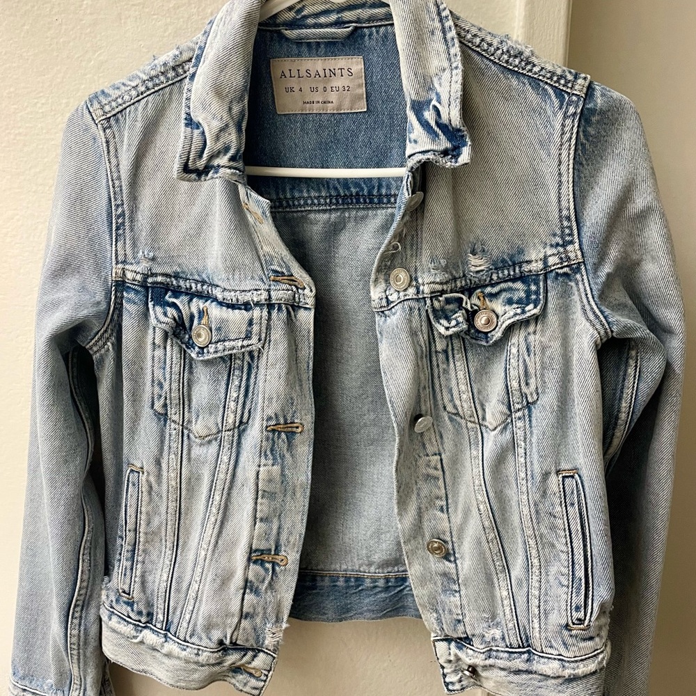 All Saints Jean Jacket - Washed Blue